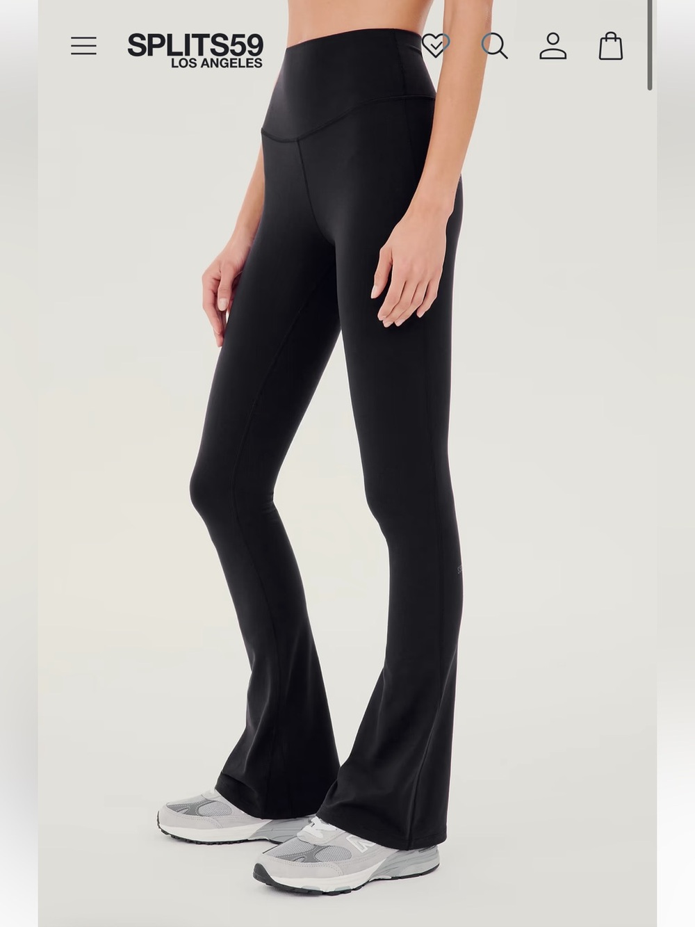 Splits59 Raquel High Waist Flared Tight - Black Medium SEE DESCRIPTION